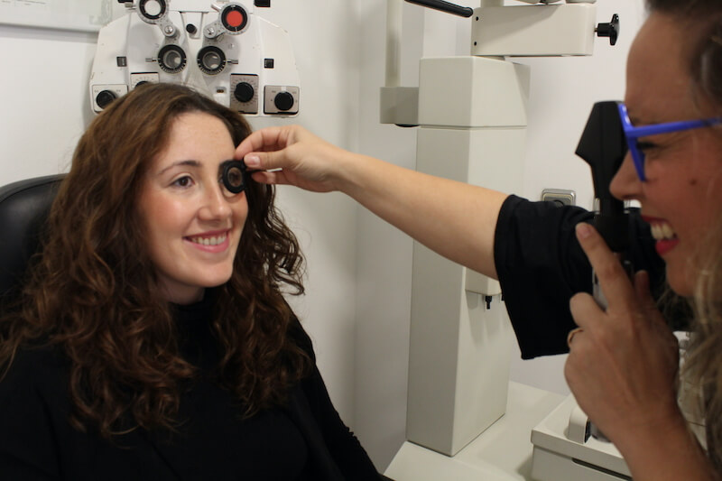 Graduación de la vista en Vilamarxant, Prueba con retinoscopio 